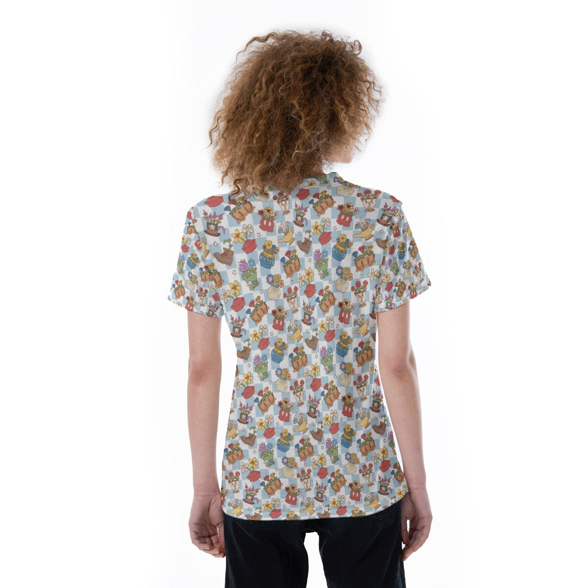 Flourishing Fairytale Pots - Women's Short Sleeve V-Neck T-Shirt