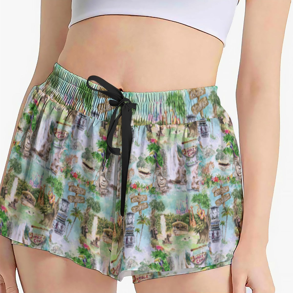 Jungle River Cruise - Women's Flowy Pocket Shorts
