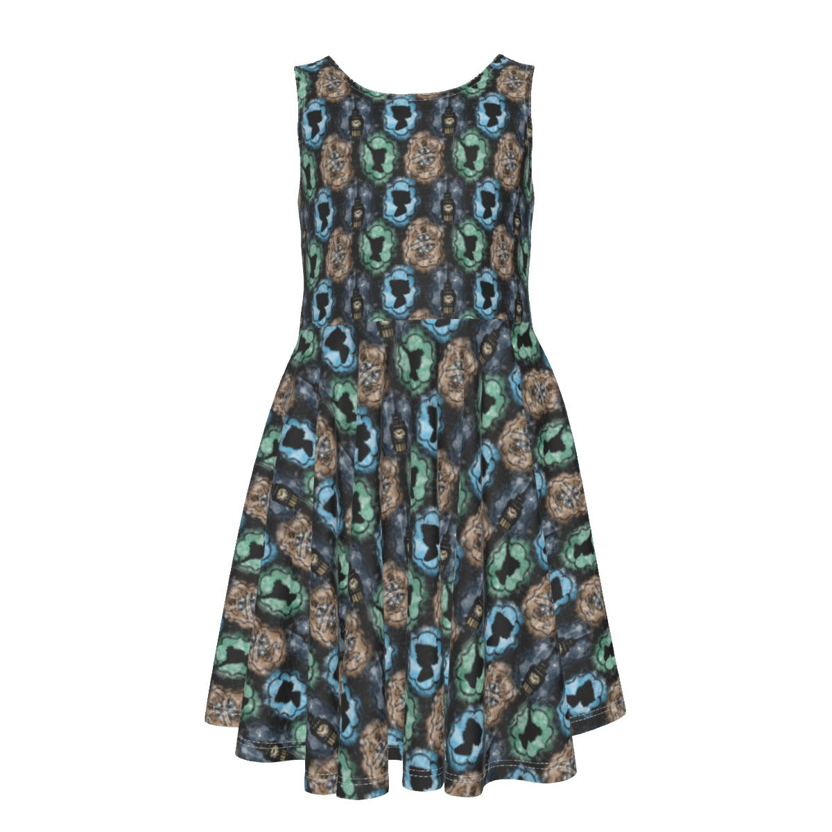 Starry Flight Silhouettes - Kid's Sleeveless Skater Dress