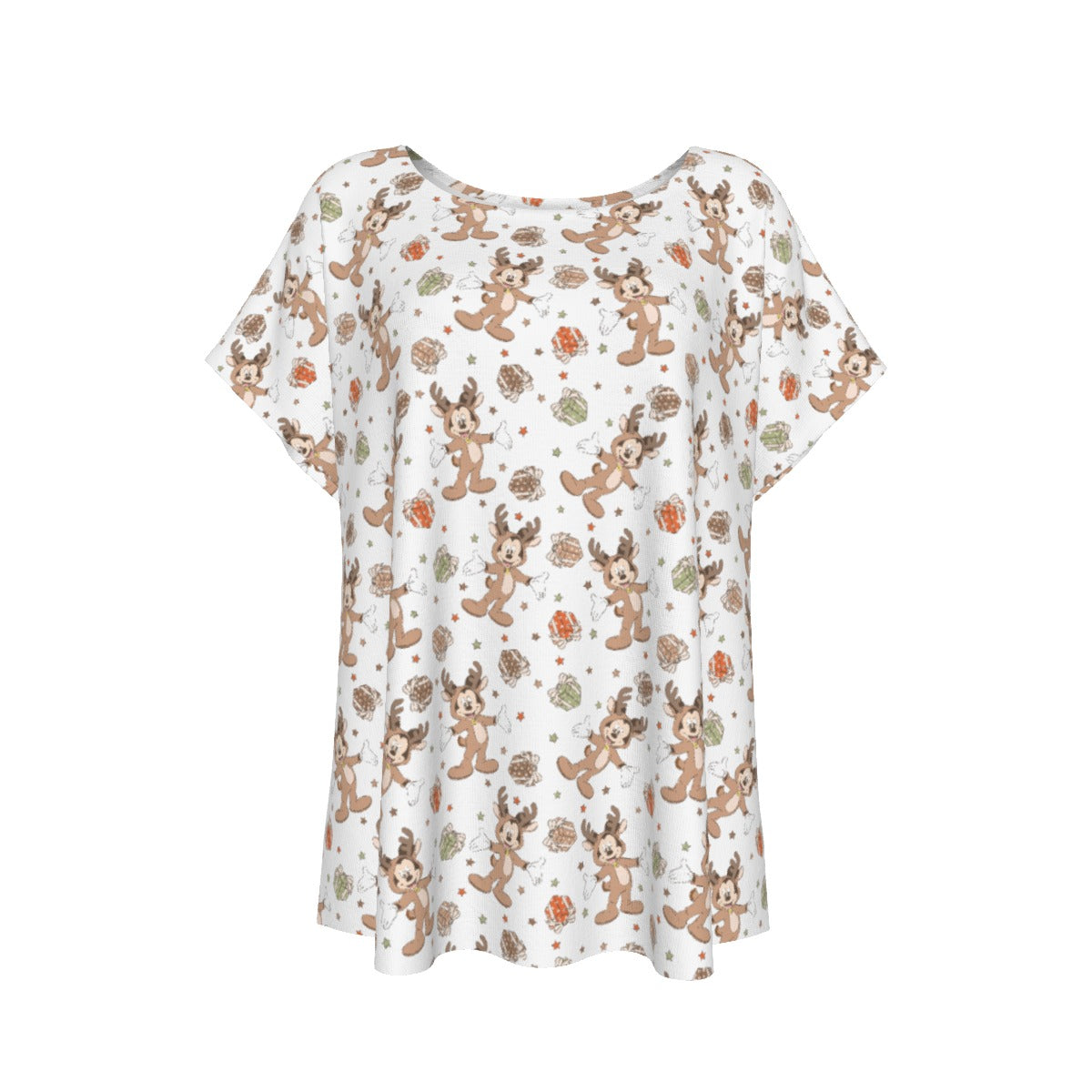Reindeer Onesie Cheer - Women’s Relaxed Fit Scoop Tee