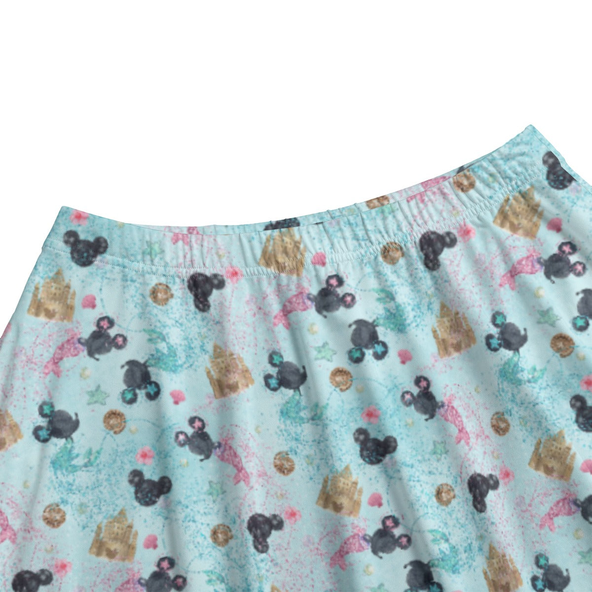 Watercolor Mermaid Mouse Ears - Women’s Pocket Midi Skirt