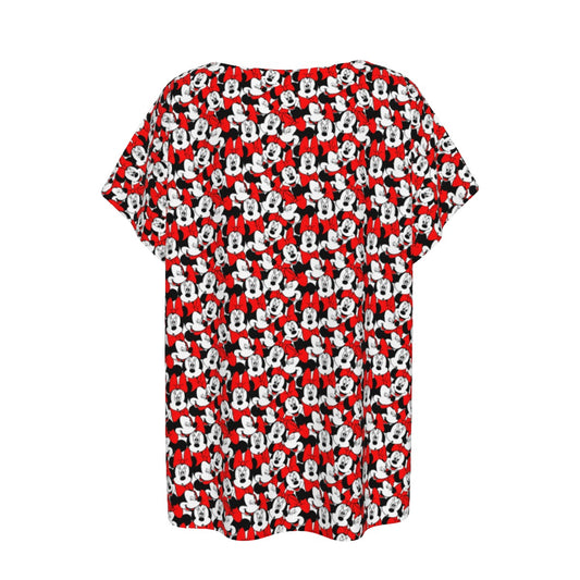 Many Faces of Polka Dot Mouse - Women’s Relaxed Fit Scoop Tee