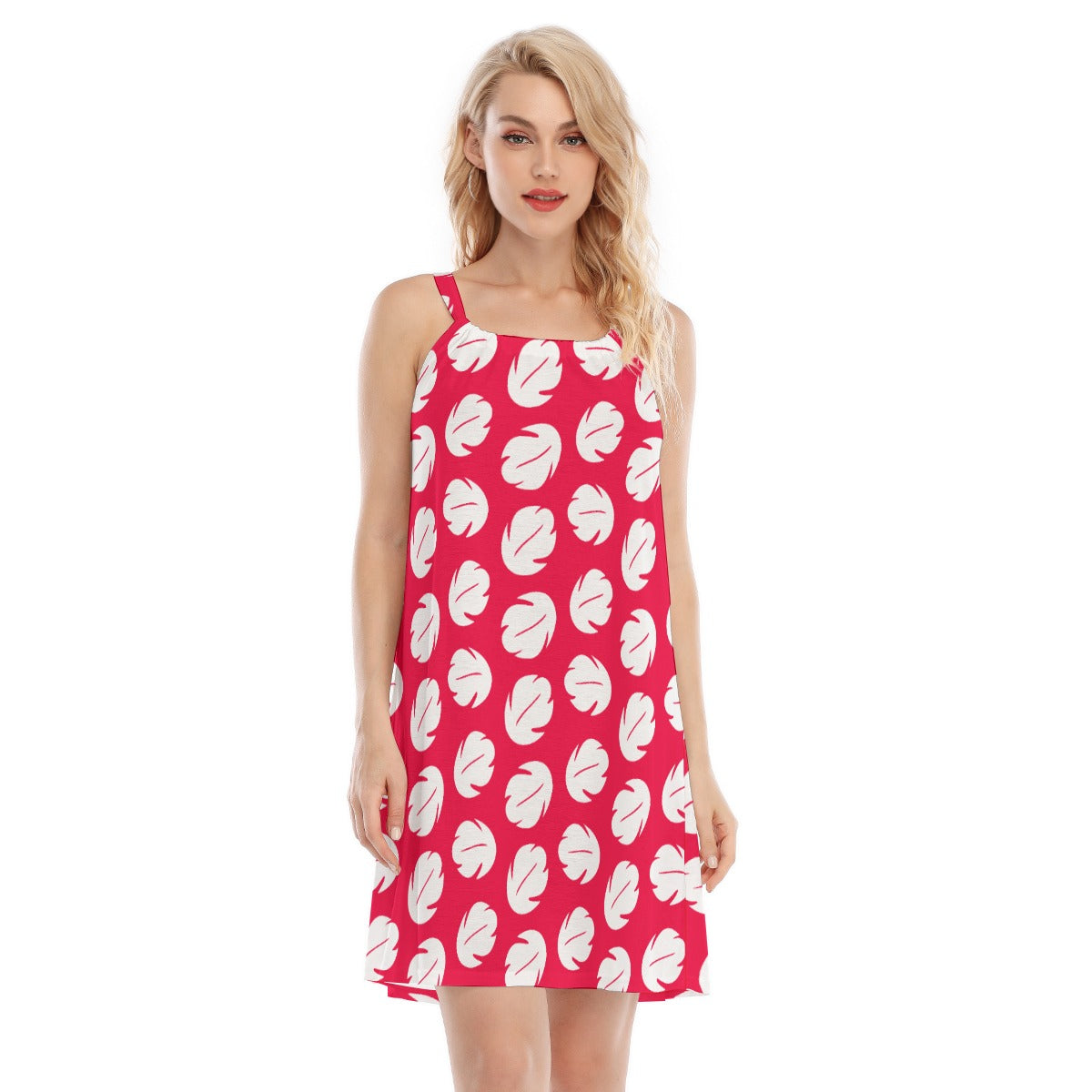 Island Leaf Print - Women’s Adjustable Sundress