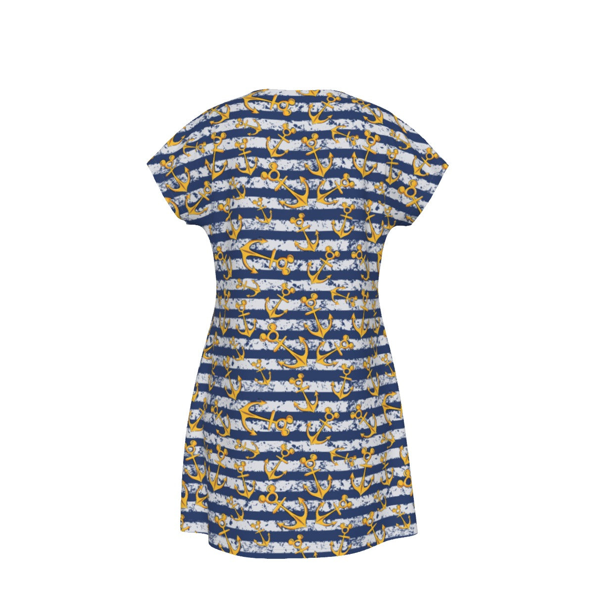 Nautical Mouse Ear Anchors - Women's T-Shirt Dress
