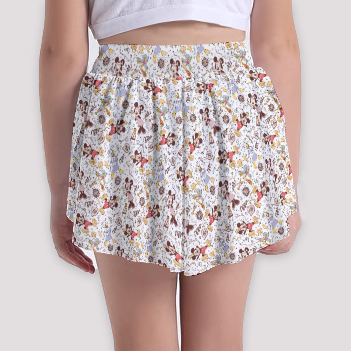 New Year Celebration Crewends - Girls’ Flowy Pocket Shorts