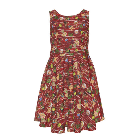 A Very Festive Puppet Christmas - Kid's Sleeveless Skater Dress