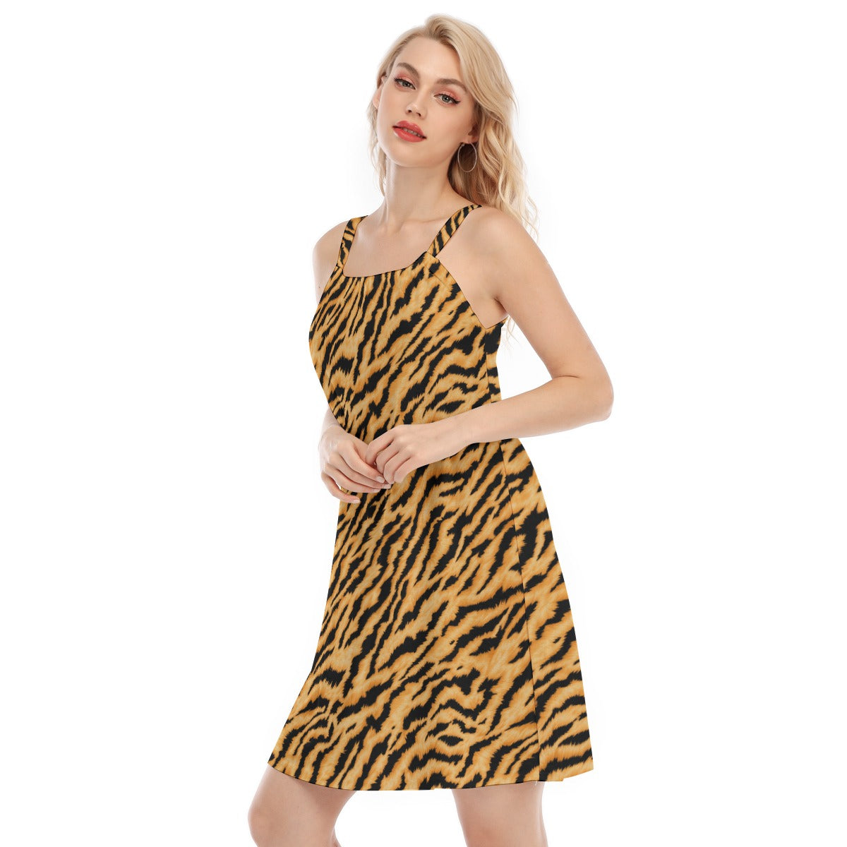 Animal Print - Tiger - Women’s Adjustable Sundress