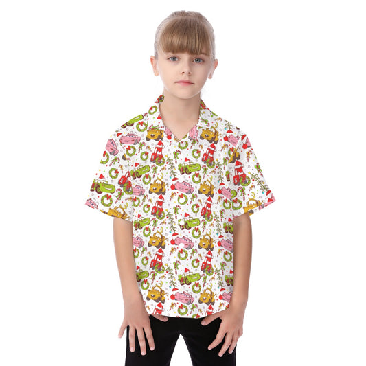 Holiday Race Day - Kid's Hawaiian Button Up Shirt