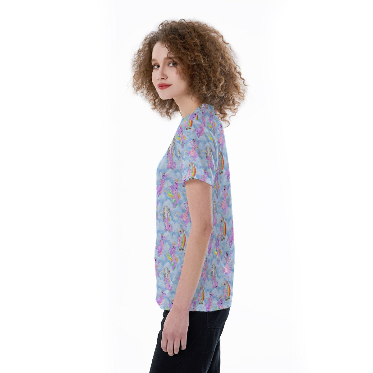 Imagine with Figment - Women's Short Sleeve V-Neck T-Shirt
