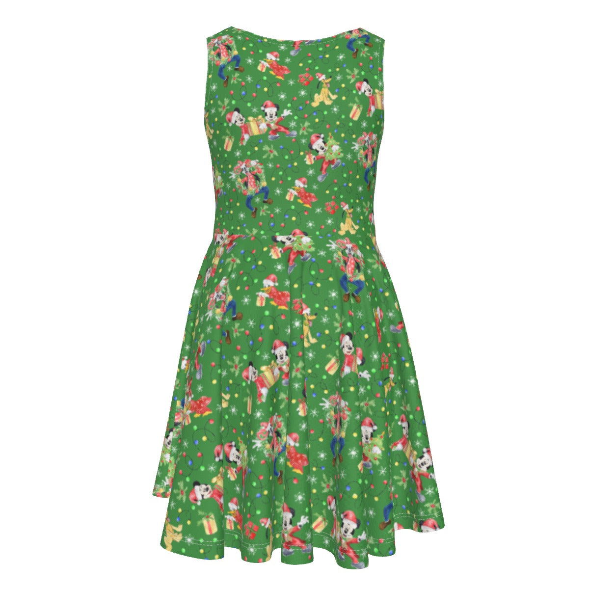 Mouse & Friends Christmas Cheermas - Kid's Sleeveless Skater Dress