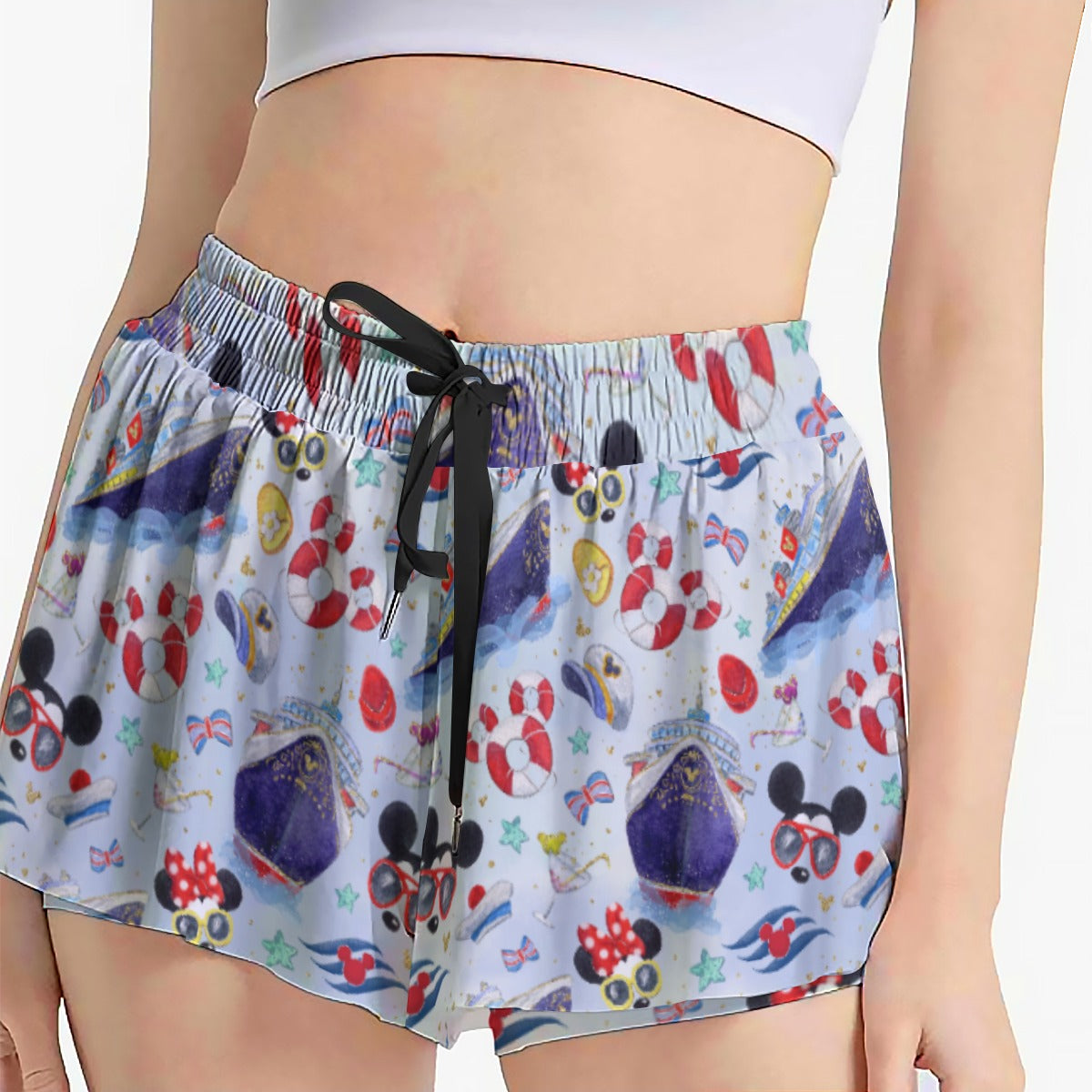 DCL Cruise Style Adventure - Women's Flowy Pocket Shorts