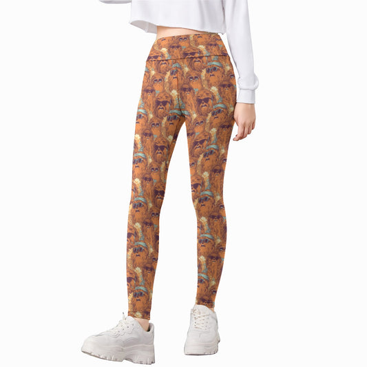 Retro Furry Friend Summer Vibes - Kid's Leggings