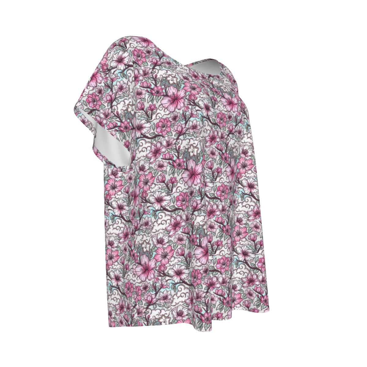 Fairytale Florals – Blossoms of Honor - Women’s Relaxed Fit Scoop Tee