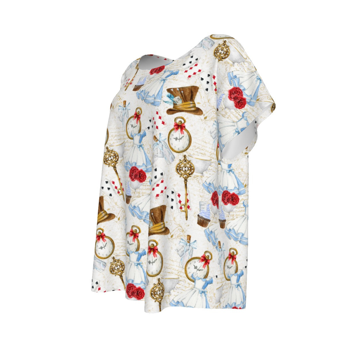 Curious Wonderland Icons - Women’s Relaxed Fit Scoop Tee