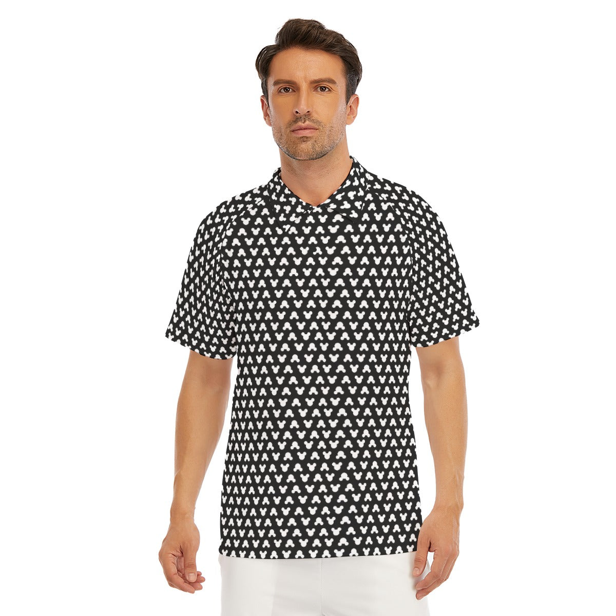 Playful Polka Dot Ears - Men's Polo Shirt