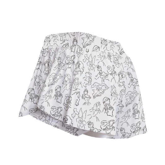 Monochrome Royal Silhouettes - Women's Flowy Pocket Shorts