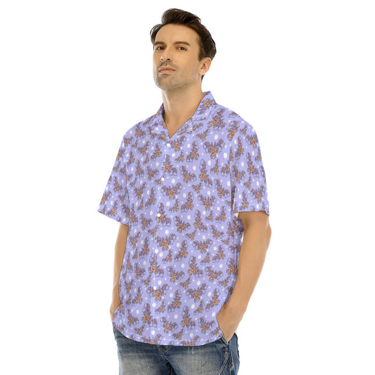 Blooming Bats - Men's Hawaiian Button Up Shirt