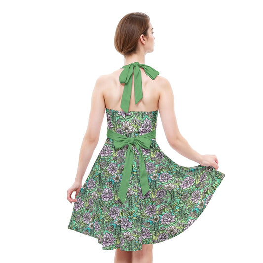 Fairytale Florals – Bayou Blooms - Women's Halter Vintage Pocket Dress