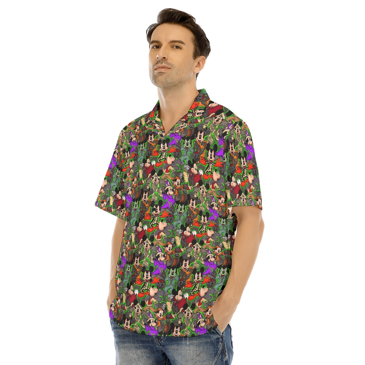 Halloween Costume Mashup - Men's Hawaiian Button Up Shirt