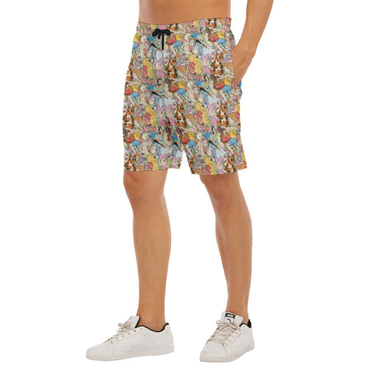 Sketched Hundred Acre Crew - Men’s Pocket Beach Shorts