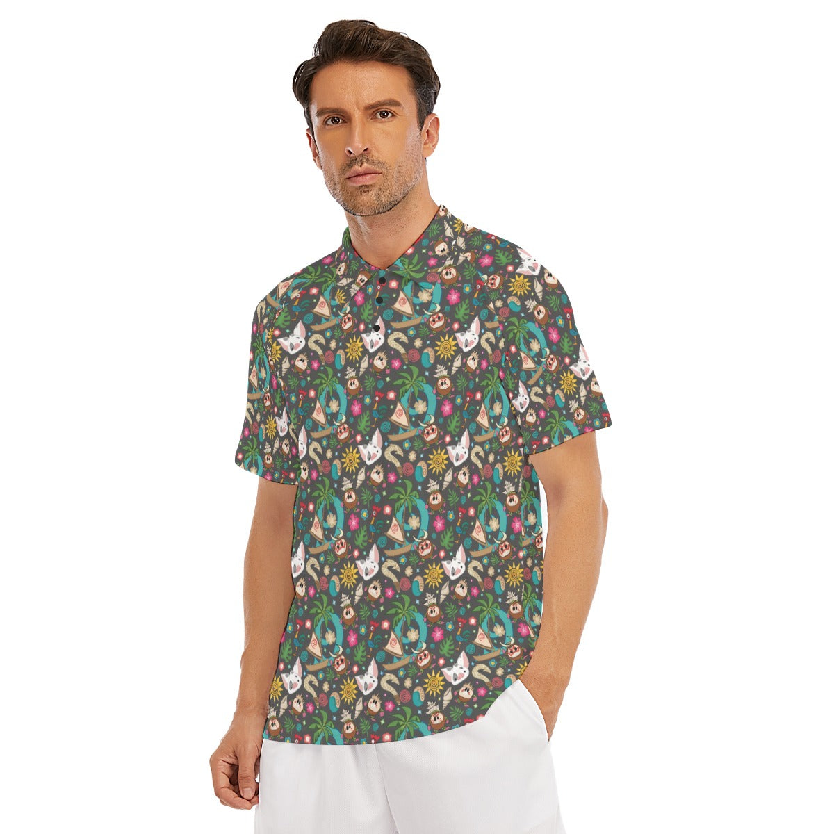 Polynesian Princess Icons - Men's Polo Shirt