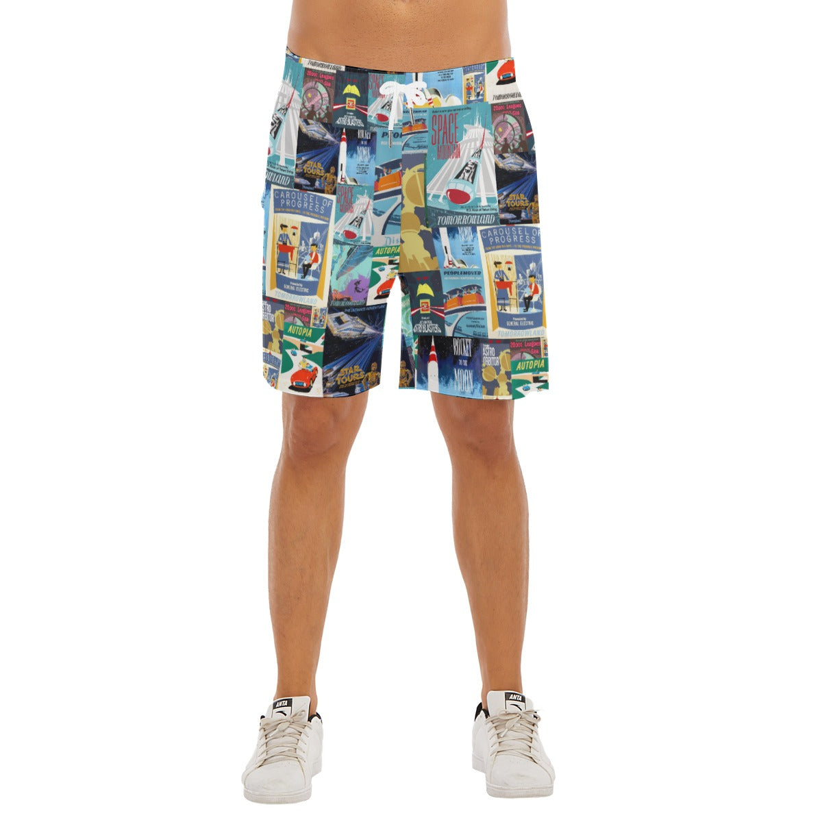 Vintage Tomorrow Ride Posters - Men’s Pocket Beach Shorts