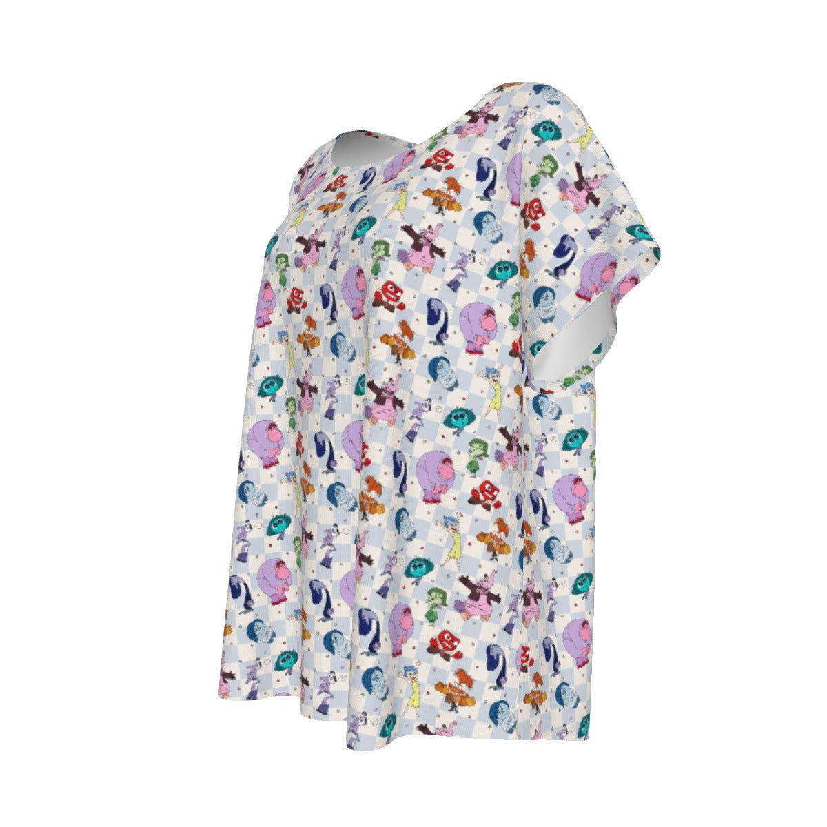 Blue Check Emotional Spectrum - Women’s Relaxed Fit Scoop Tee