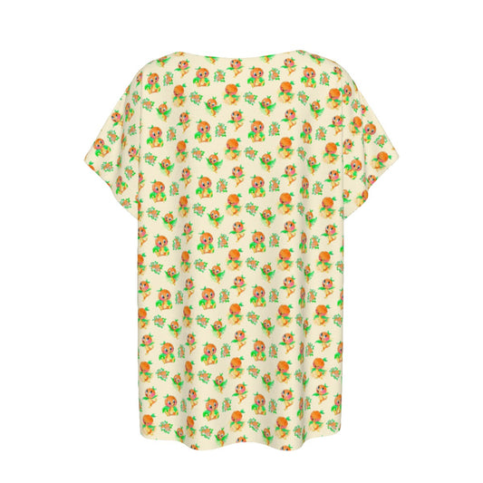 Citrus Charm Bird - Women’s Relaxed Fit Scoop Tee