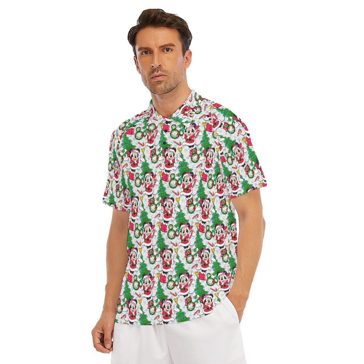 Santa Mouse with Sparkle - Men's Polo Shirt