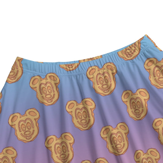 Rainbow Mouse Waffles - Women’s Pocket Midi Skirt