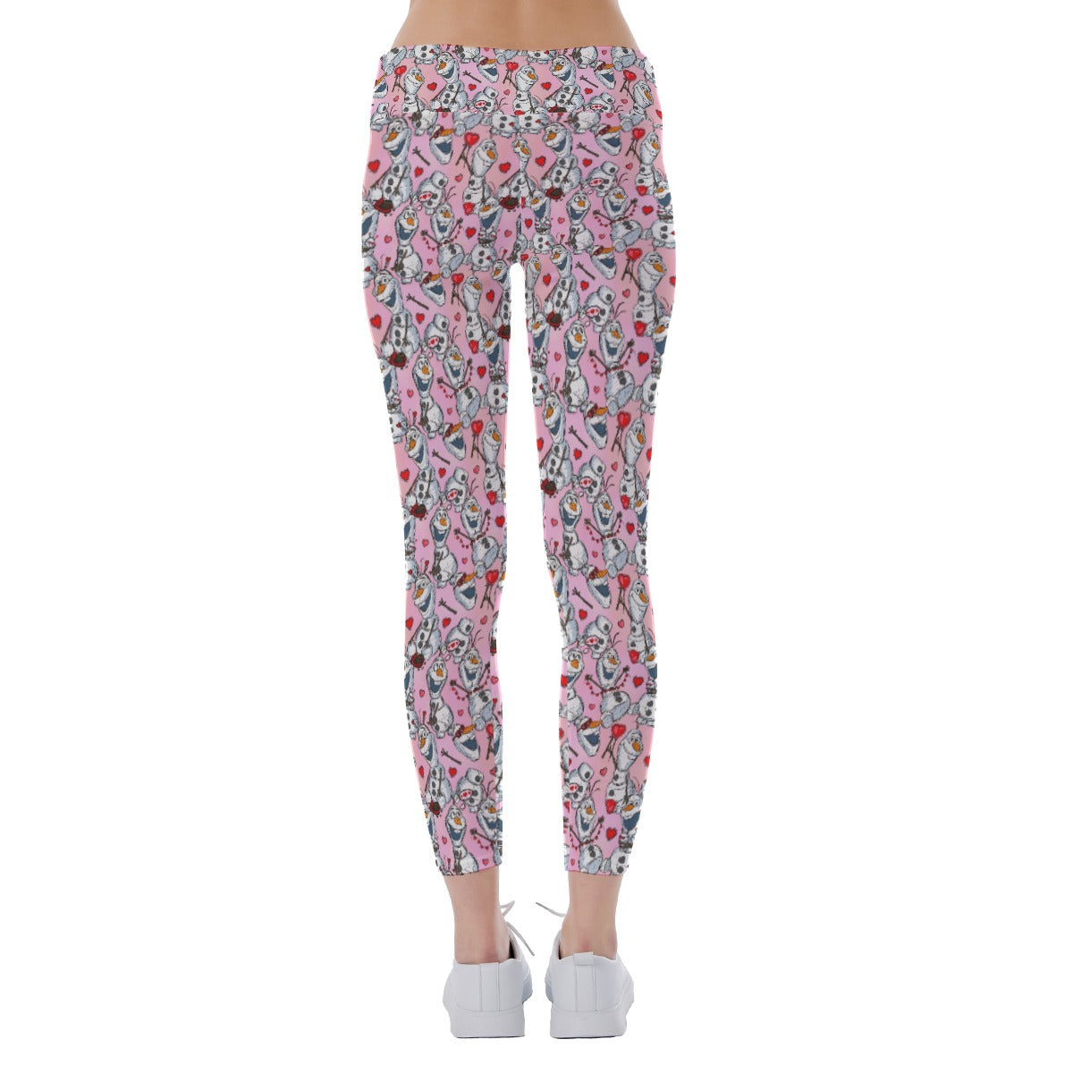 Sketched Snowman Valentine’s Day - Women's Yoga Leggings