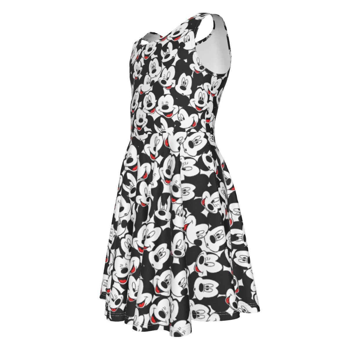 Many Faces of Classic Mouse - Kid's Sleeveless Skater Dress