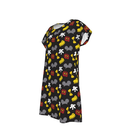 Classic Mouse Style - Women's T-Shirt Dress