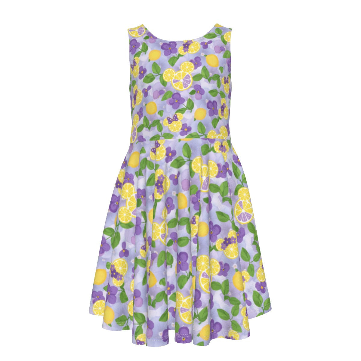 Vivacious Violet Lemonade - Kid's Sleeveless Skater Dress
