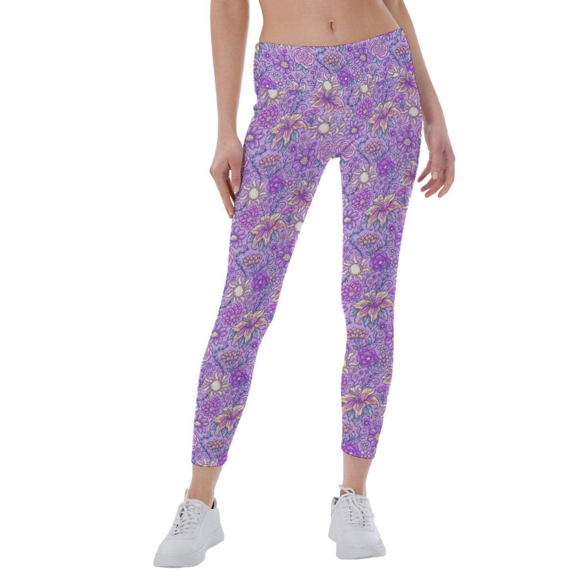 Fairytale Florals – Radiant Sunlight - Women's Yoga Leggings