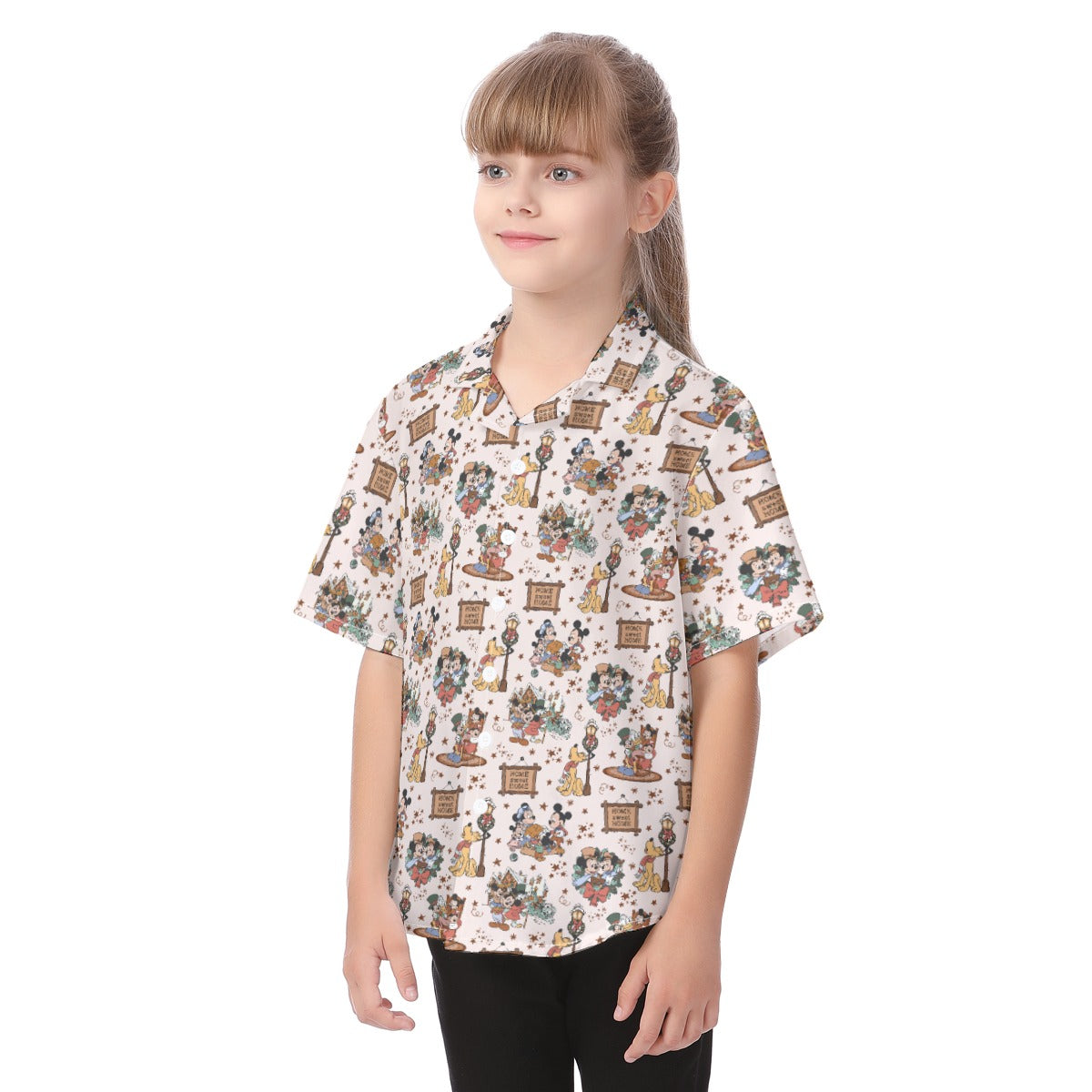 Victorian Holiday Celebration - Kid's Hawaiian Button Up Shirt