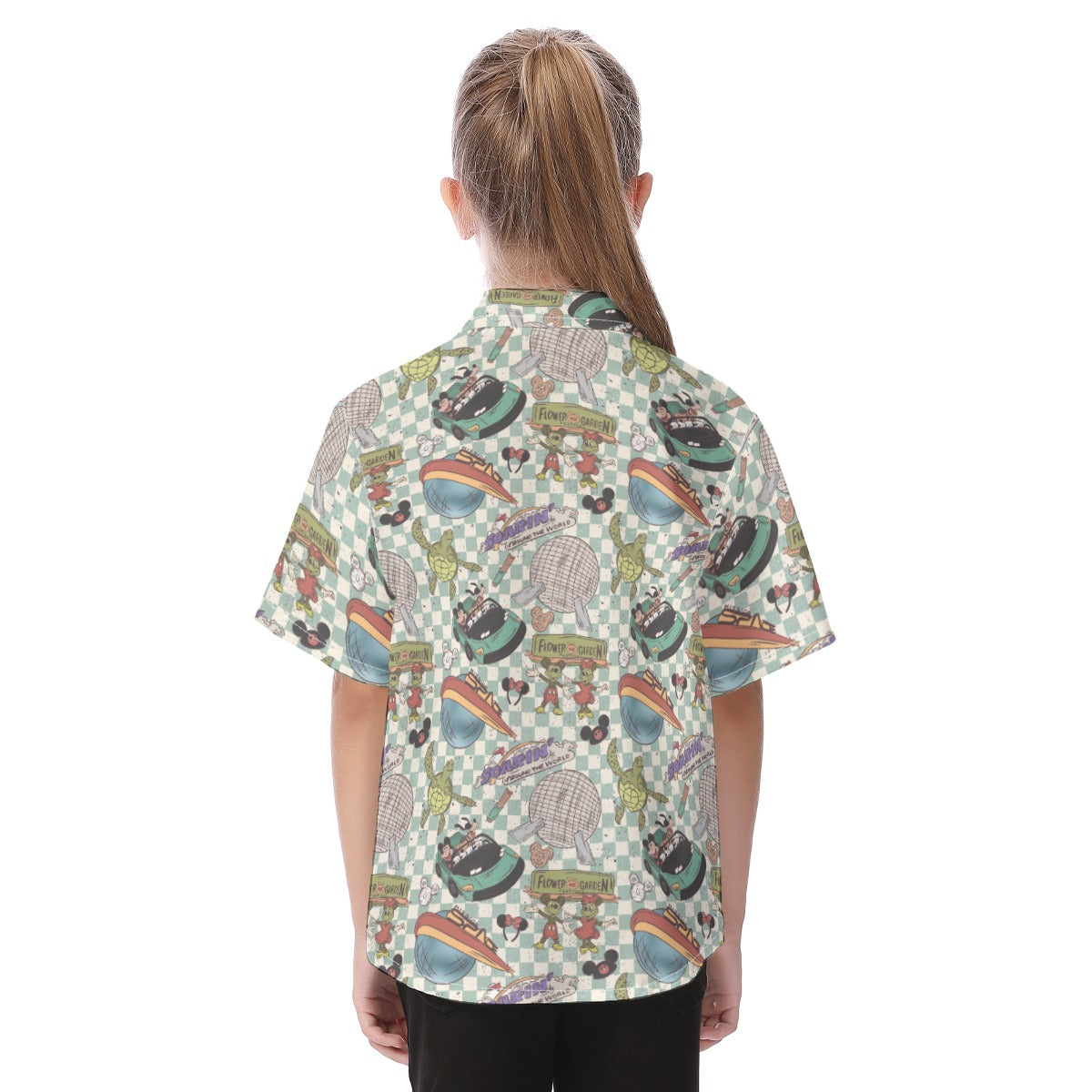 Hand Drawn EC - Kid's Hawaiian Button Up Shirt