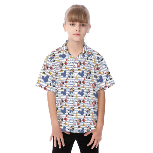 Captain and First Mate at Seannie - Kid's Hawaiian Button Up Shirt
