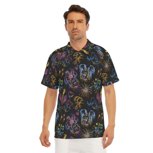 Mouse Friends’ Love in the Sky - Men's Polo Shirt