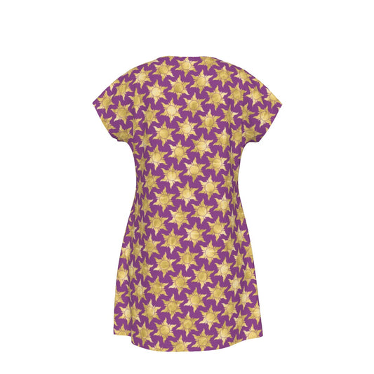 Golden Sun Symbols - Women's T-Shirt Dress
