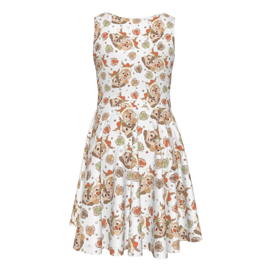 Holiday Mischief Duo - Kid's Sleeveless Skater Dress