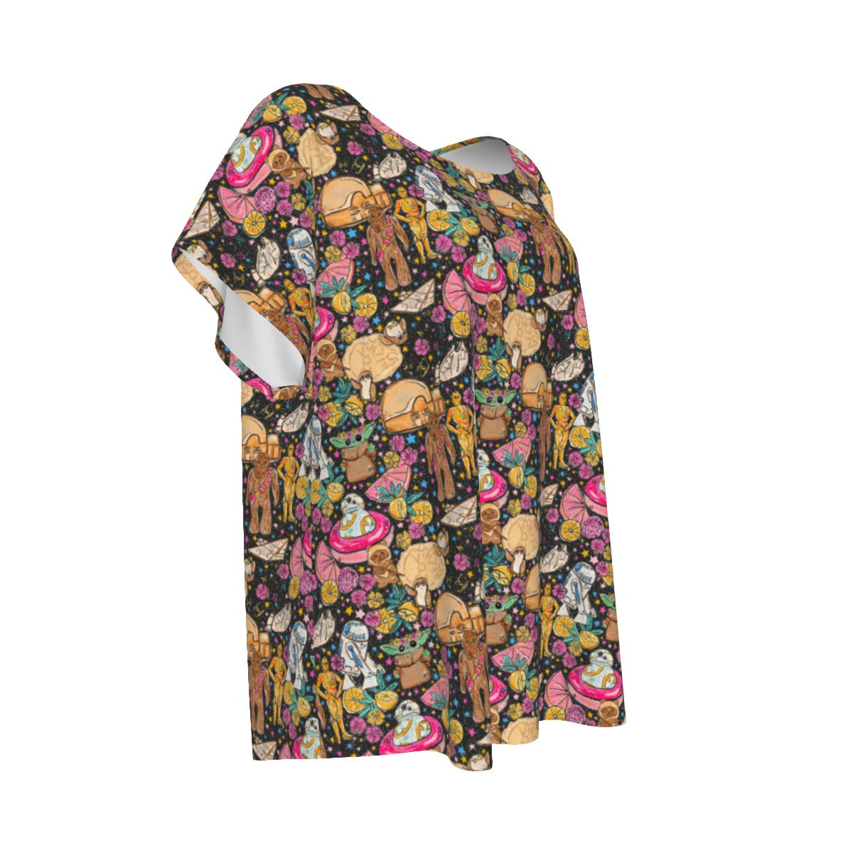 Tropical Space Squad - Women’s Relaxed Fit Scoop Tee