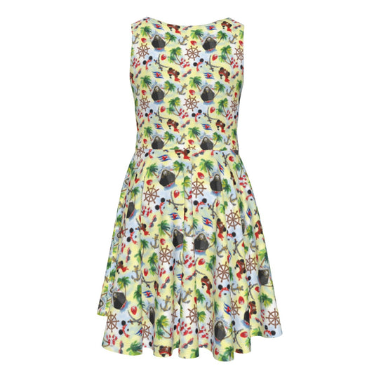 Pirate Night Cruise - Kid's Sleeveless Skater Dress
