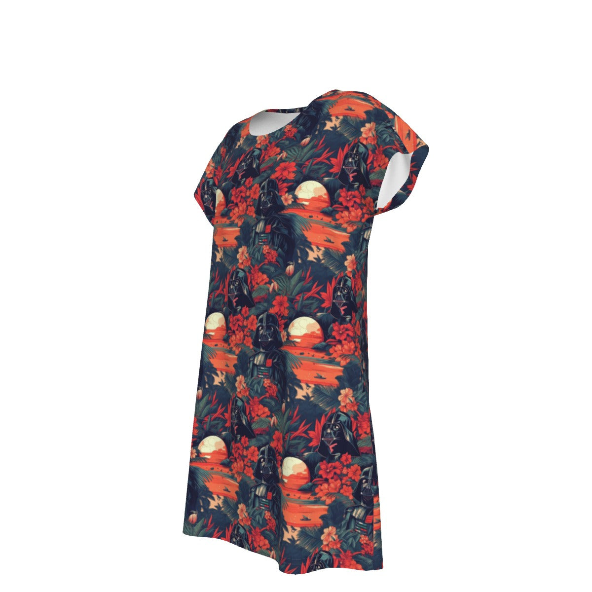 Tropical Dark Side Escape - Women's T-Shirt Dress