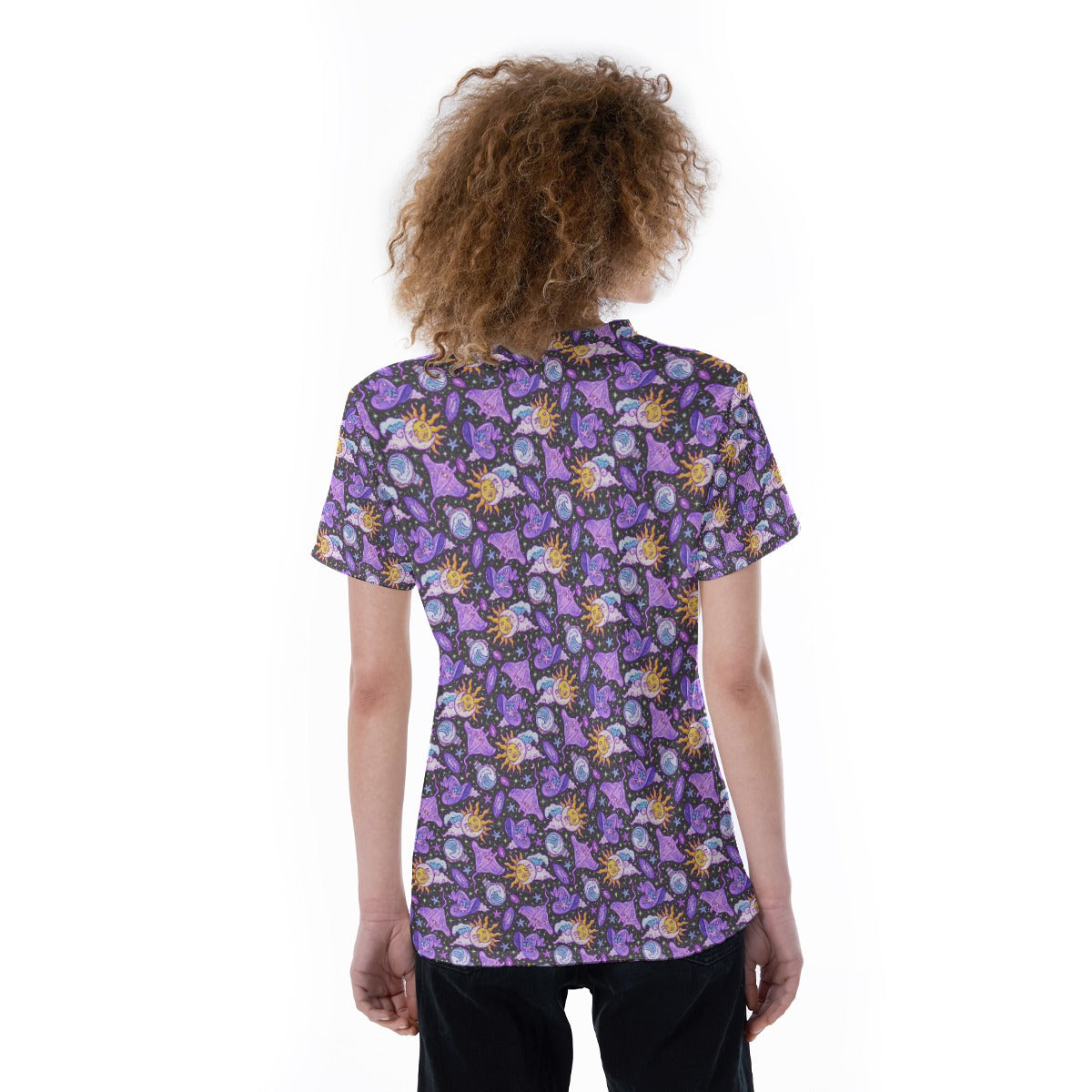 Mystical Manta Rays - Women's Short Sleeve V-Neck T-Shirt