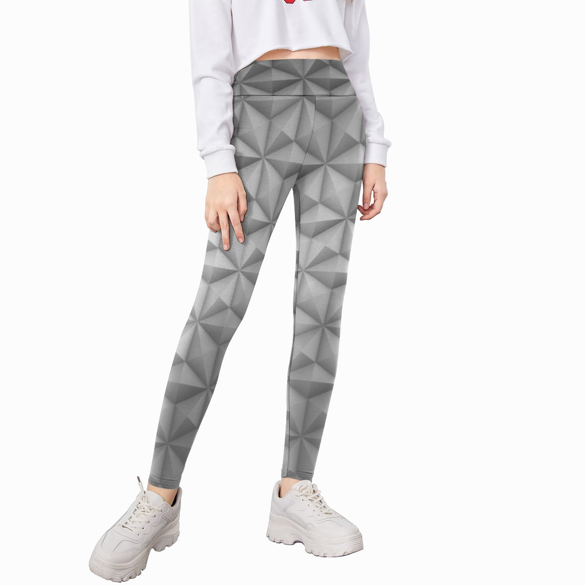 Geometric Silver Sphere - Kid's Leggings