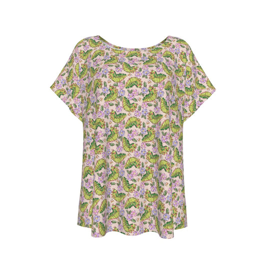 Cheerful Caterpillar Garden - Women’s Relaxed Fit Scoop Tee