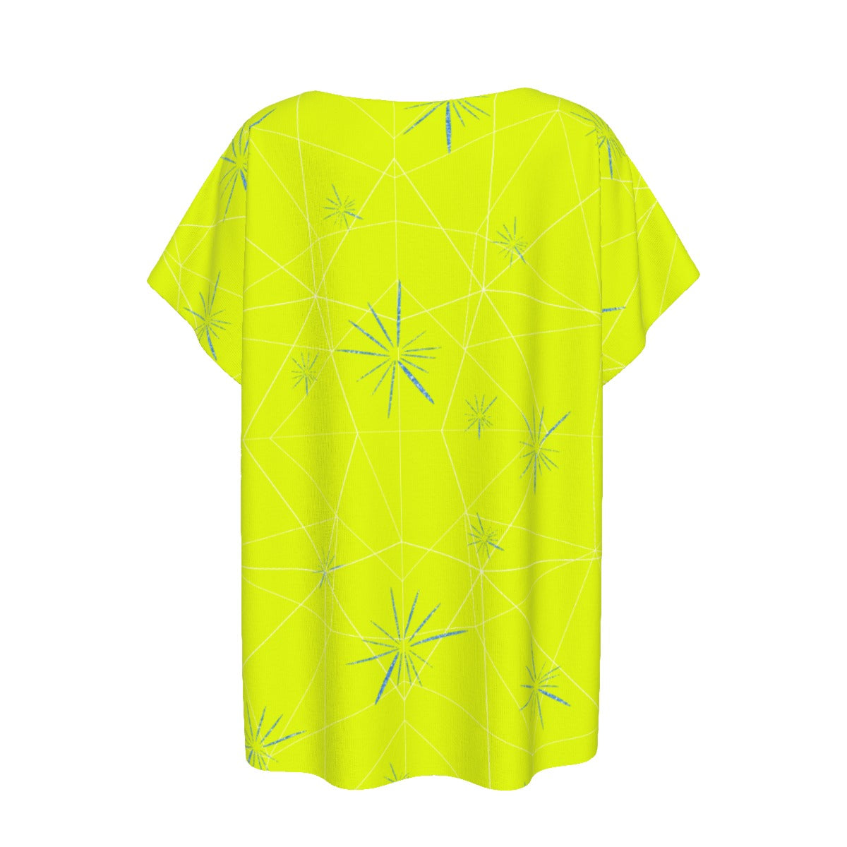 Joyful Blue & Yellow Florals - Women’s Relaxed Fit Scoop Tee