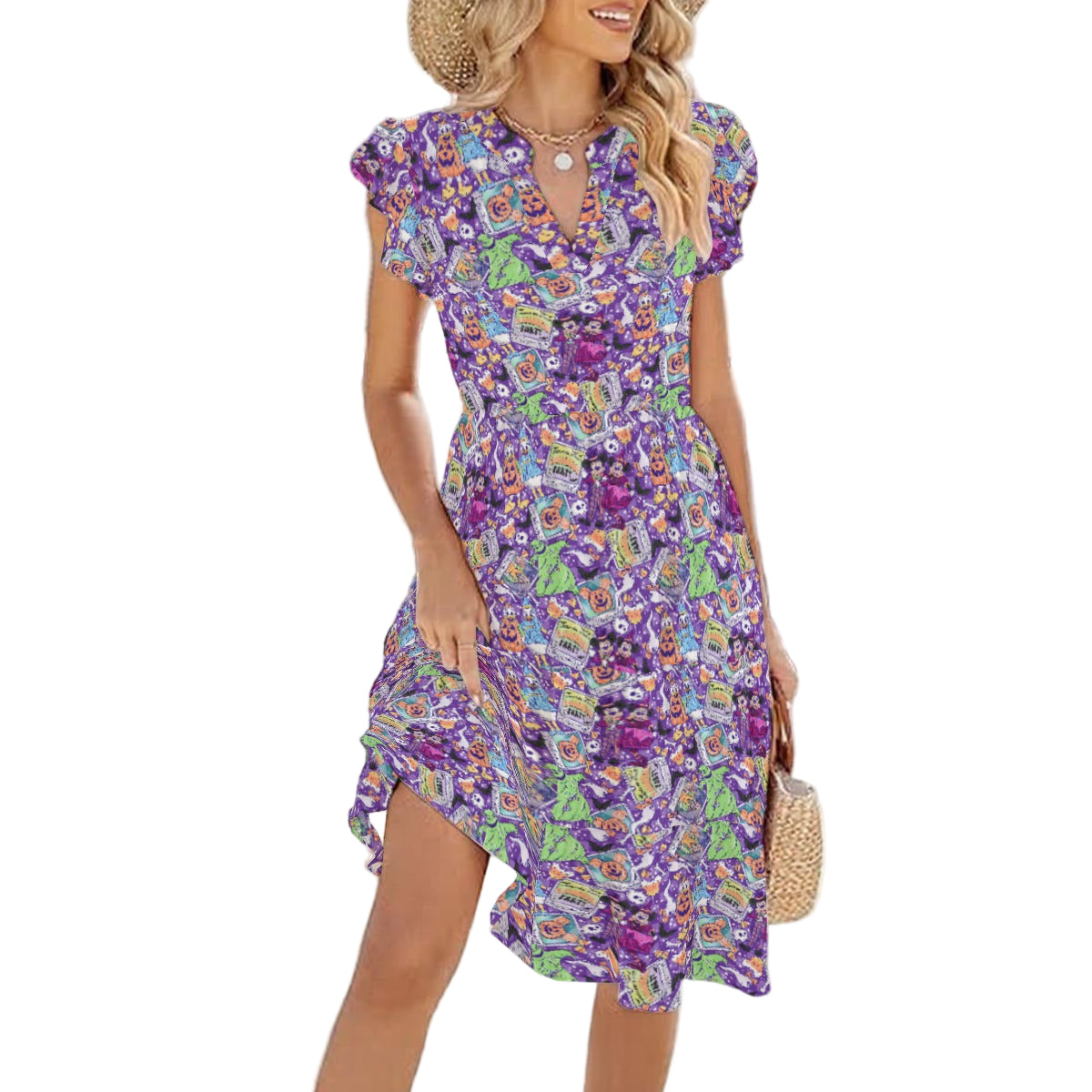 Not So Scary Halloween Party - Women's Tiered Pocket Midi Dress