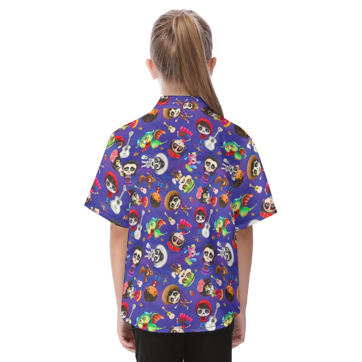 Poco Loco Día de Muertos - Kid's Hawaiian Button Up Shirt